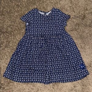 Smiling Button Short Sleeve Dress